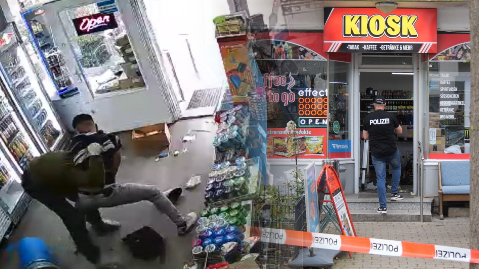 Video: Kioskbesitzer schlägt Angreifer in die Flucht
