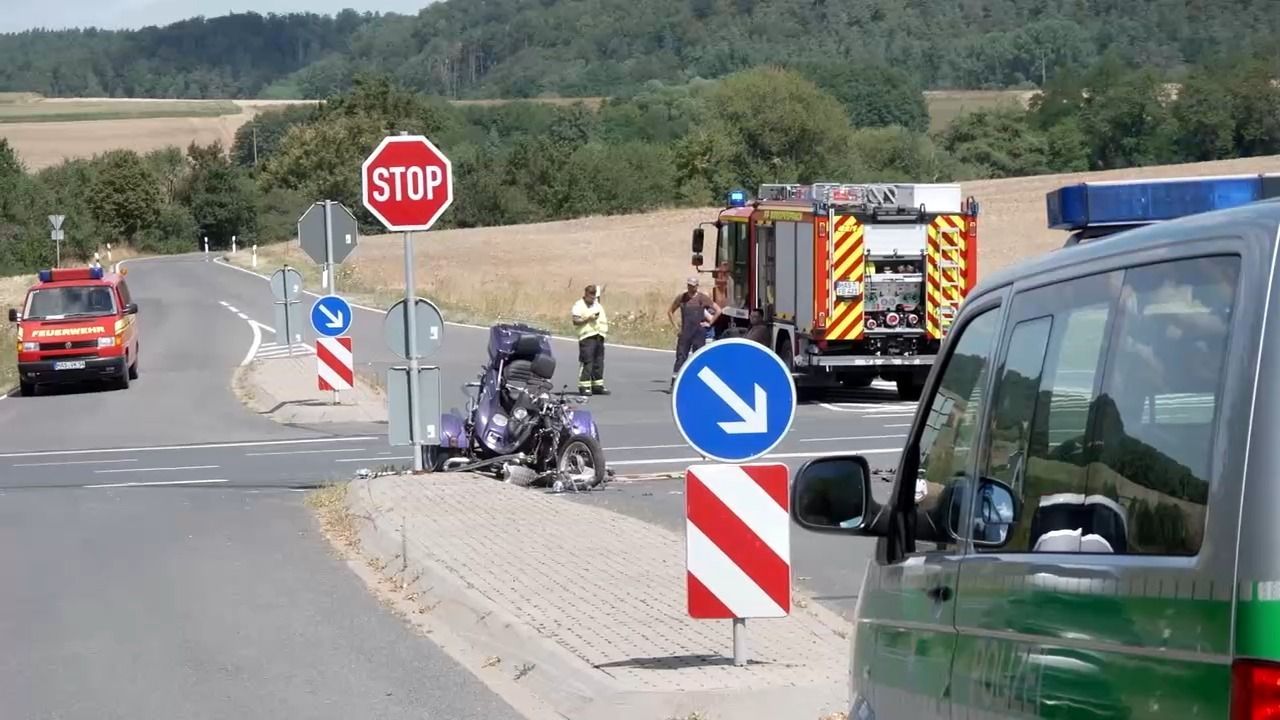 Video: Tödlicher Trike-Unfall: 70-Jähriger stirbt bei Burgpreppach