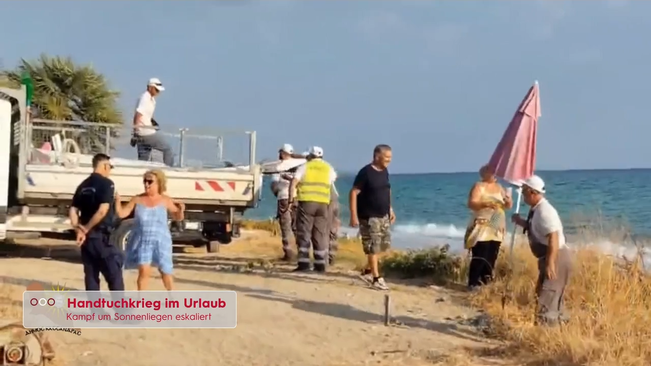 Video: Handtuch-Alarm am Pool: Griechenland räumt auf
